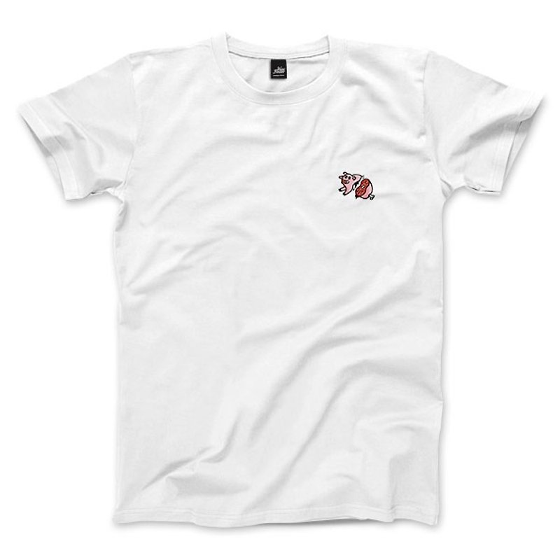 nice to MEAT you-pig-white-unisex T-shirt - Men's T-Shirts & Tops - Cotton & Hemp White