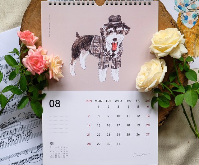 Christmas Gift] 2022 Cat And Dog Calendar Festival Illustration Design By Tinne Hsu - Shop Tinnehsu - Calendars - Pinkoi