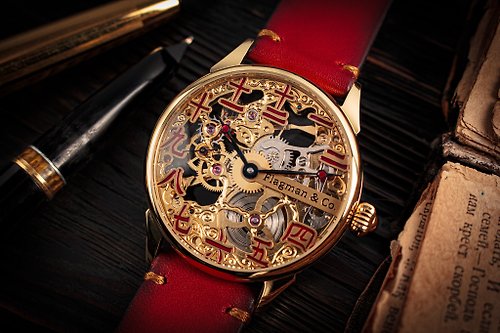 Flagman & Co. 中國數位手錶, 蒸氣龐克手錶, 手工手錶, 婚姻觀, 鏤空腕錶 男