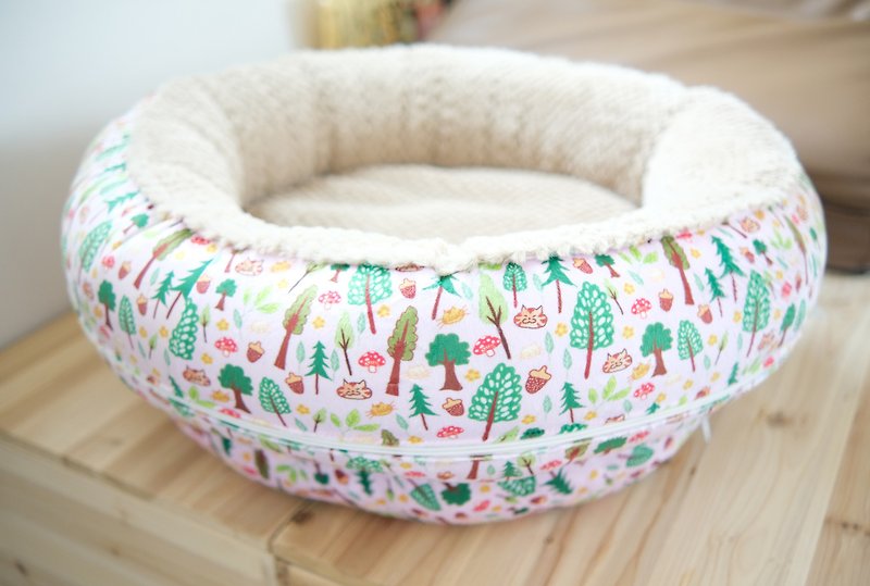 Cat Dog Pet Bed (Own Designed Textile) - ที่นอนสัตว์ - วัสดุอื่นๆ สึชมพู