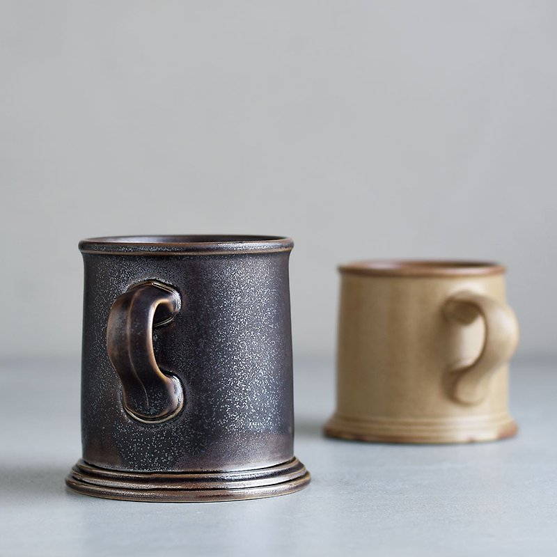Japan KINTO SCS Caster Mug 330ml-Metallic Black - Cups - Porcelain Black