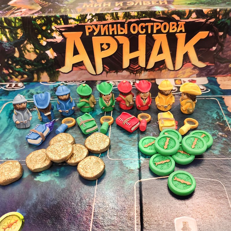 Deluxe Resource Tokens  compatible with Lost Ruins of Arnak (full set) - บอร์ดเกม - วัสดุอื่นๆ 