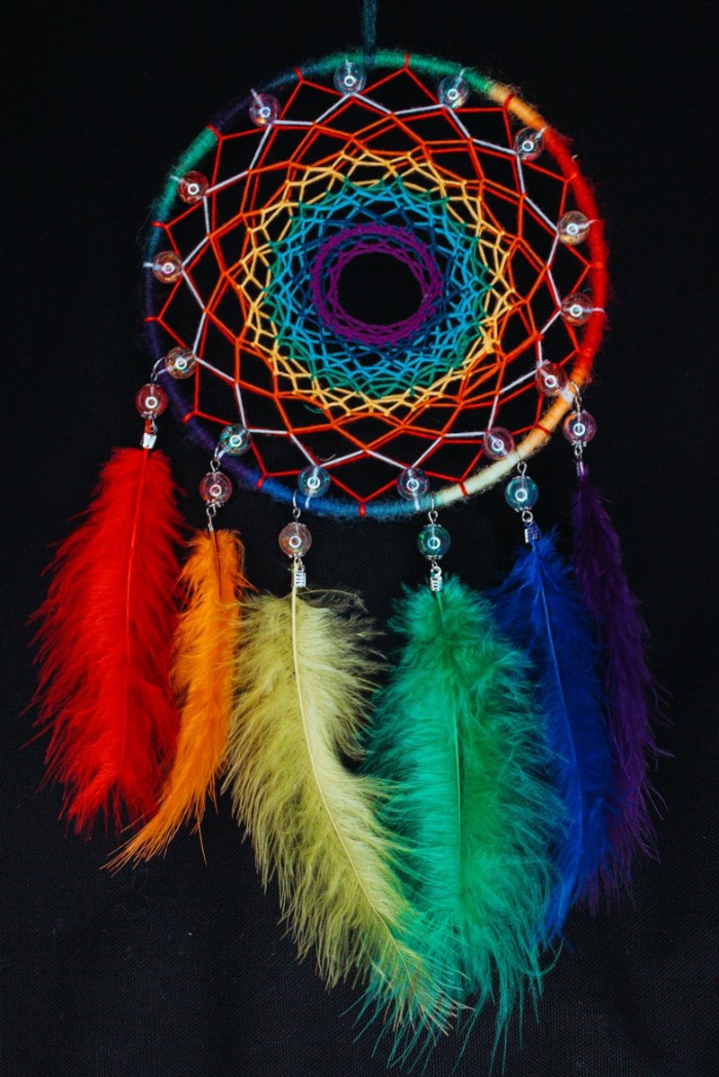 純手工捕夢網 Handmade Dreamcatcher－【雙層彩虹】 - 擺飾/家飾品 - 其他材質 多色