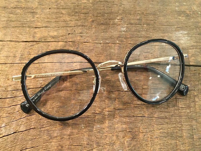 Absolute Vintage-Pedder Street Pedder Street round young frame plate glasses-Black - Glasses & Frames - Plastic 