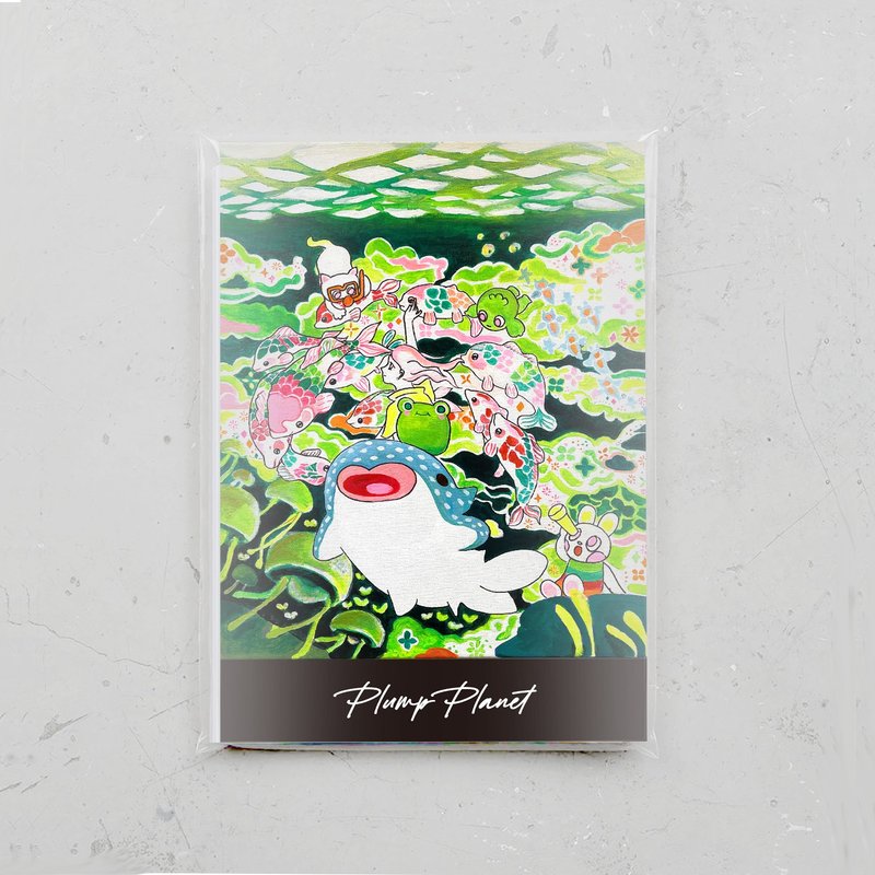 Explore Water World【Plump Planet Postcard】 - Cards & Postcards - Paper Green