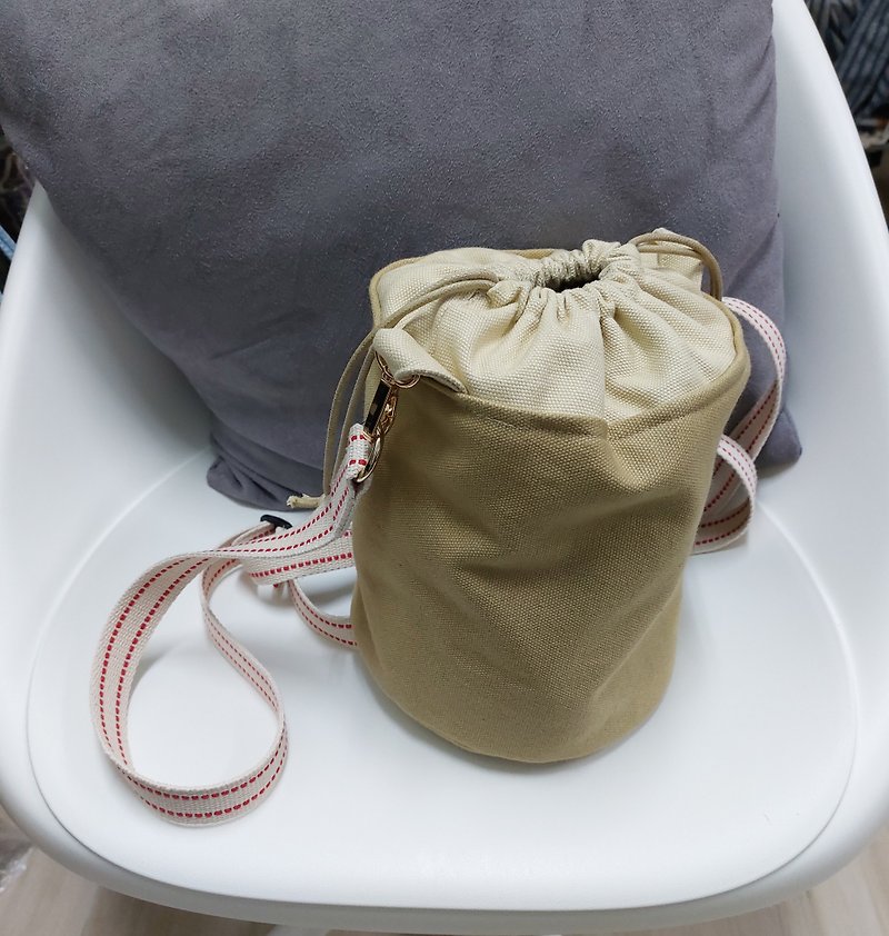 Bucket Bag Water Repellent Canvas Thick Canvas Adjustable Strap - Messenger Bags & Sling Bags - Other Man-Made Fibers Multicolor