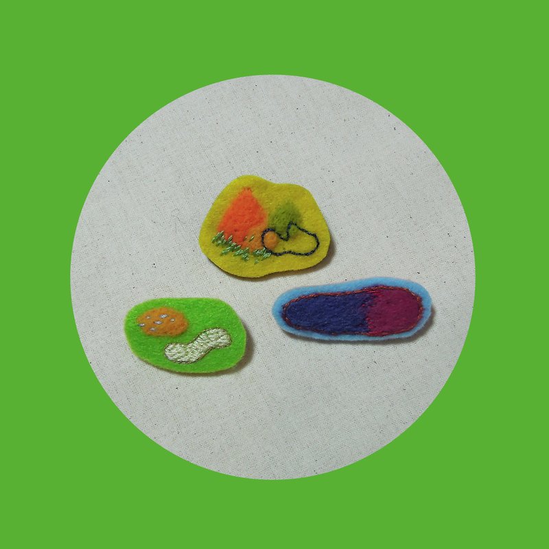 Where To Go / Hand Embroidery Pin Set - เข็มกลัด/พิน - งานปัก หลากหลายสี