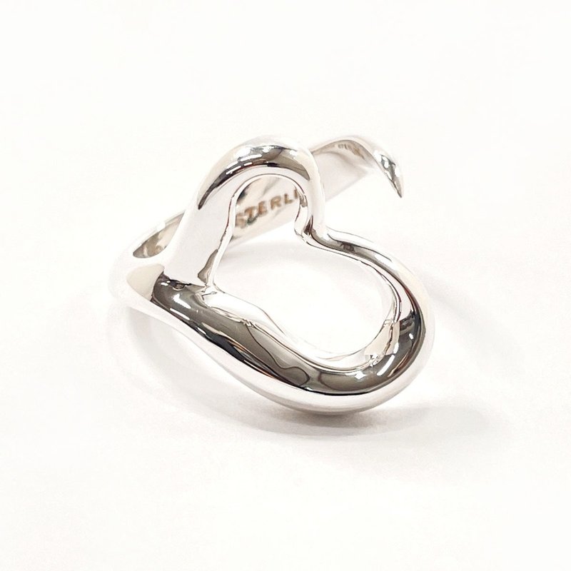 Size 11 Tiffany & Co. Ring, Open Heart, Elsa Peretti, Accessory, Silver 925, Brand New, Polished - General Rings - Sterling Silver Silver