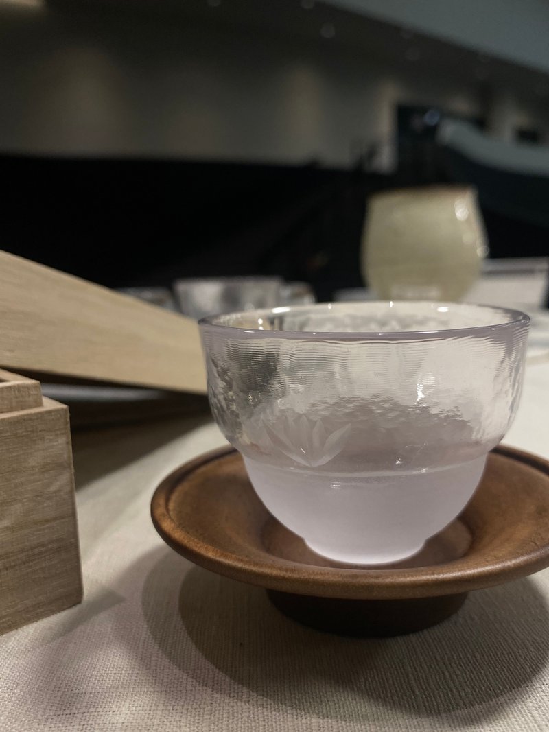 Japanese mountain cherry glass handmade glass tea cup - ถ้วย - แก้ว 