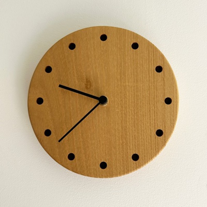 New Round Clock - False Acacia - Clocks - Wood Khaki