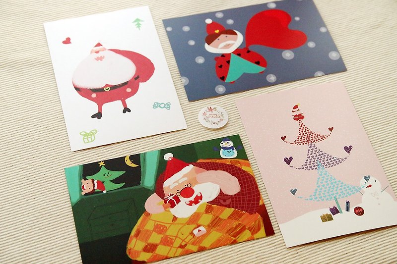 Merry Christmas Postcard - Buy 3 free 1 - การ์ด/โปสการ์ด - กระดาษ 