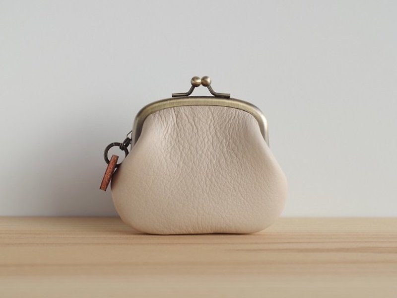 Leather purse Ivory - Coin Purses - Genuine Leather White