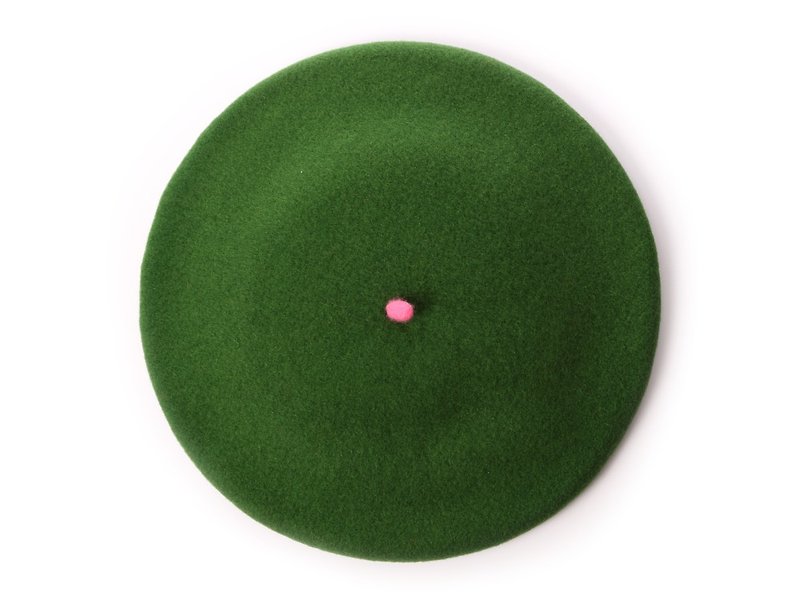 西班牙ELOSEGUI_女DAME貝雷帽EL_DAME1904053 (貝爾加綠+) - 帽子 - 羊毛 綠色