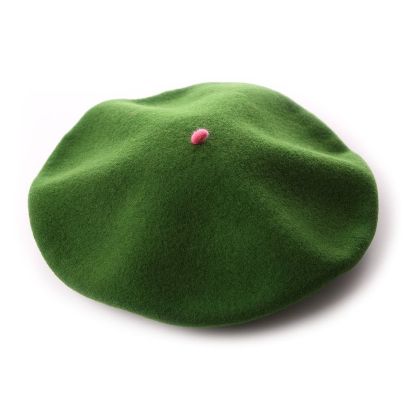 Spanish ELOSEGUI_Female DAME beret EL_DAME1904053 (Berga Green+) - Hats & Caps - Wool Green