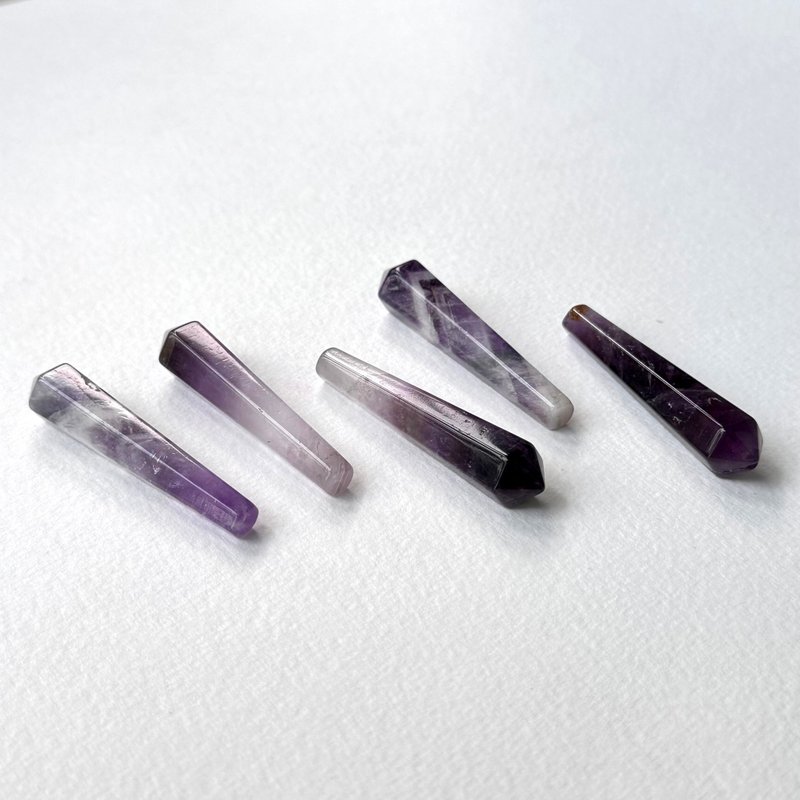 [Aquarius Pisces | February Birthstone] Amethyst | Mini Hexagonal Pillar Office Home Healing Decoration - Items for Display - Crystal Purple