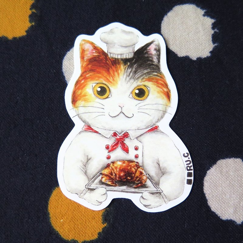 My Volunteer: Cat Baker Sticker - Stickers - Paper Multicolor