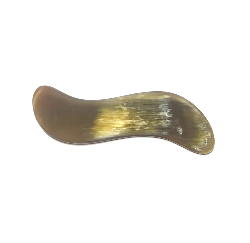 Gua Sha Tool Massage Scraper Facial Head Body Handmade from Natural Buffalo Horn - 臉部按摩/清潔工具 - 環保材質 咖啡色