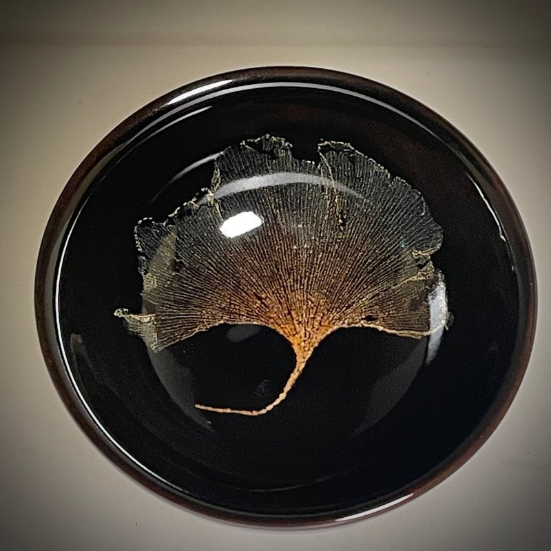 真實木葉天目茶盏-銀杏葉 - 茶壺/茶杯/茶具 - 其他材質 