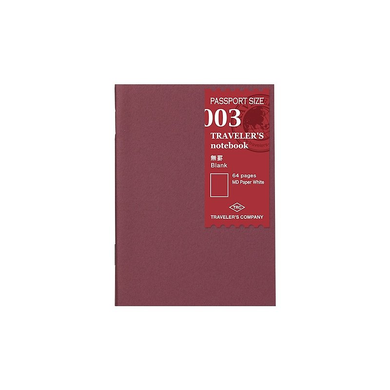 Traveler's Notebook PA SIZE Refill Pack-Blank MD Paper 003 - สมุดบันทึก/สมุดปฏิทิน - กระดาษ หลากหลายสี