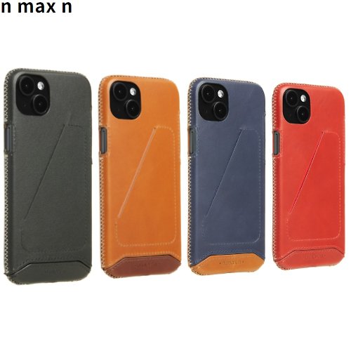 n max n iPhone15 Plus 經典系列 - 全包覆式手機皮革套 - 四色任選