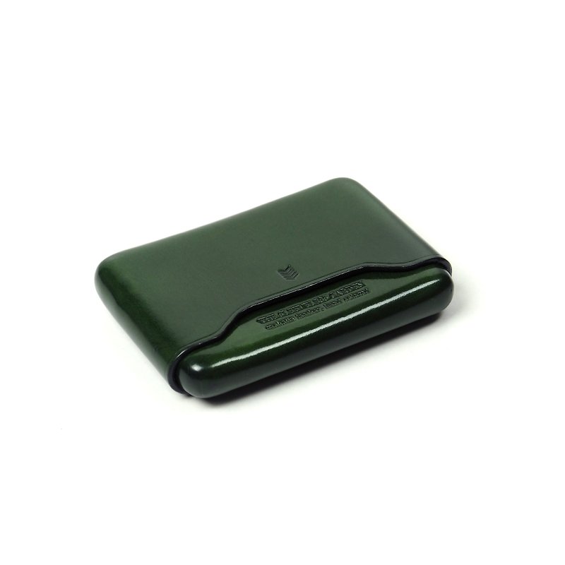 Name card leather case /Moss GREEN - Card Holders & Cases - Genuine Leather Green