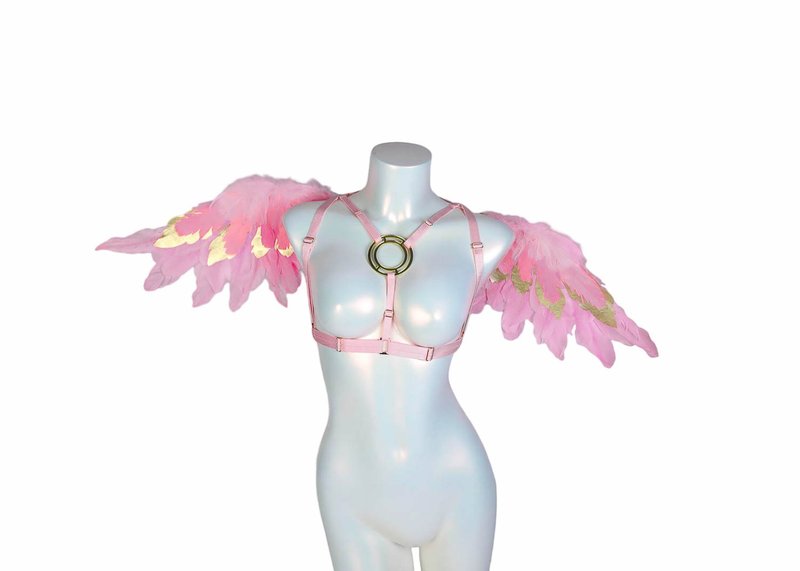 Halo Winged Harness Pink - 其他 - 其他材質 粉紅色
