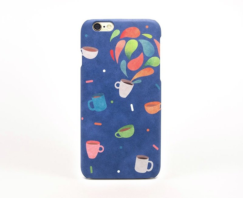 Happy Coffee Time iPhone case - Phone Cases - Plastic Blue