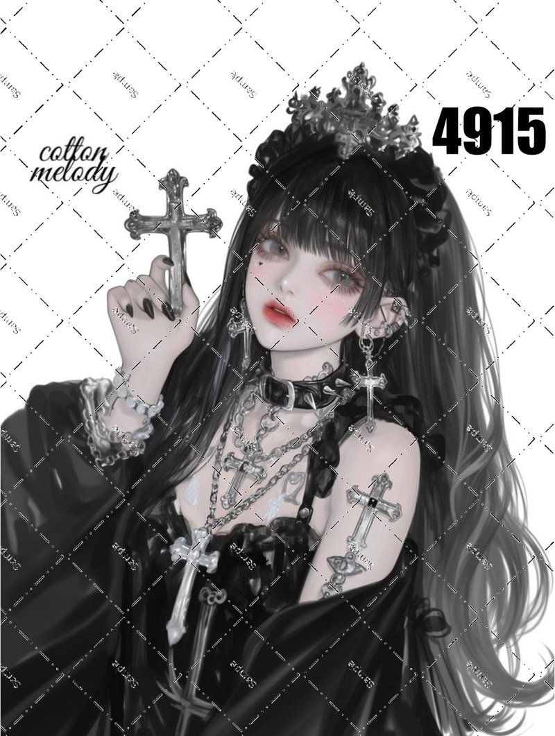 original sticker no.4915 人物ステッカー オリジナルステッカー オリジナル人物ステッカー 装飾ステッカー cotton melody - 貼紙 - 紙 