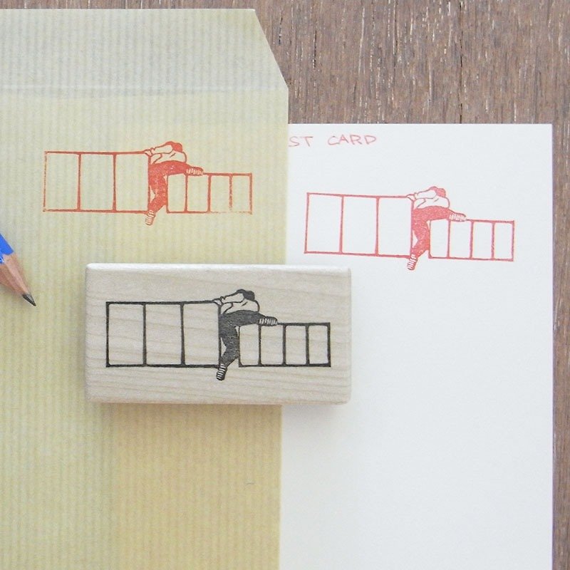 Hand made rubber stamp Climb - Stamps & Stamp Pads - Rubber Khaki