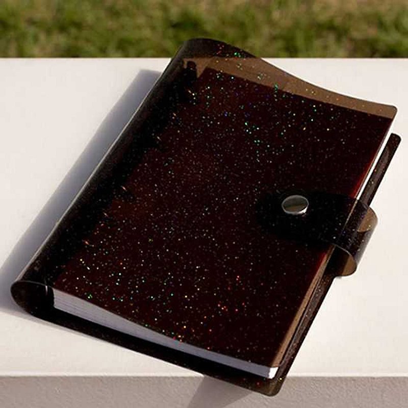 Archive 365 calendar type 04. sequins black 6 hole loose-leaf handbook log - สมุดบันทึก/สมุดปฏิทิน - กระดาษ สีดำ