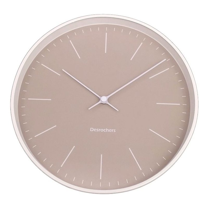 Pared - Brown Line Clock (Metal) - นาฬิกา - โลหะ ขาว