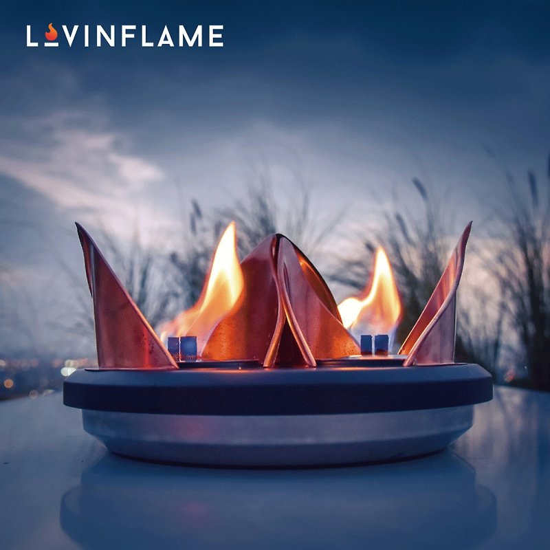 Taiwan-made innovative tabletop campfire set with simple artistic conception - เทียน/เชิงเทียน - โลหะ สีเทา