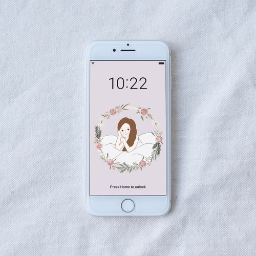 Illustrator ceci 客製化手機桌布 | 結婚紀念 似顏繪