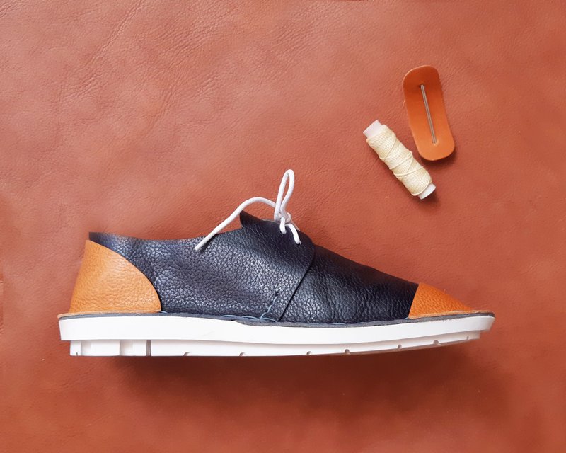 Loper x 港產皮革 皮鞋材料包 Derby 皮革DIY Shoes Kit 正式授權 - 皮件/皮革 - 真皮 藍色