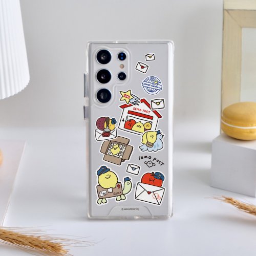 TOYSELECT Second Morning郵差生活貼紙防摔透明SAMSUNG手機殼
