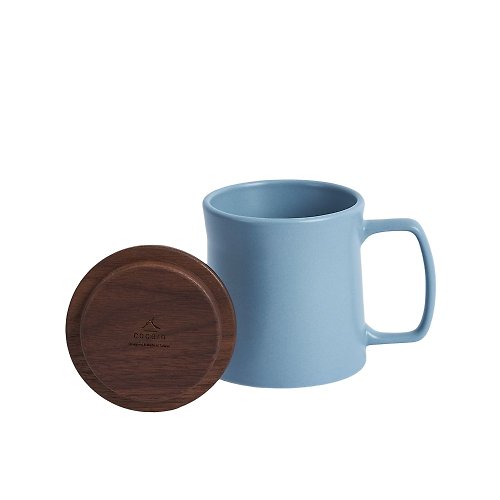 集瓷 COCERA 咖啡事-Intuit直覺馬克杯(小)_1入組(藍)+木蓋