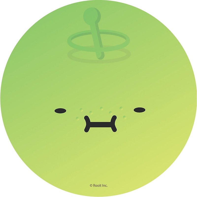 New series - [big face melon] (round) - absorbent coaster - no personality star Roo, EB1BB03 - ที่รองแก้ว - ดินเผา สีเขียว