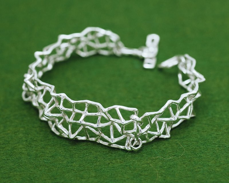 Contemporary design - modern bracelet - Geometric bracelet - Bracelets - Silver Silver