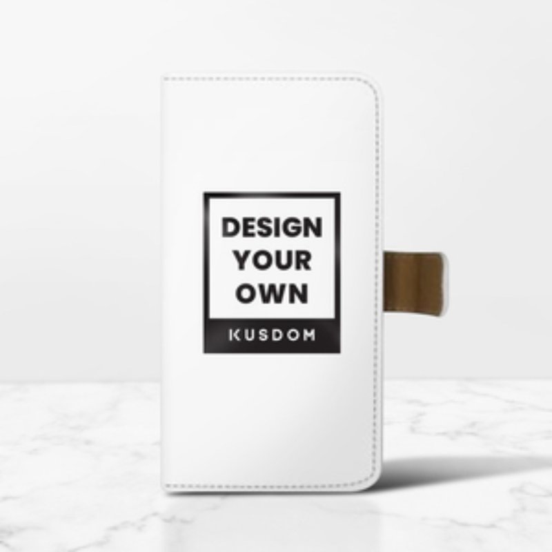 【Customized Gift】iPhone Series Leather Case Flip Cover │ Protective Case/Phone Case - Phone Cases - Other Man-Made Fibers White