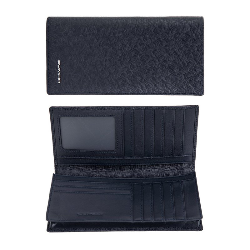 CUMAR PLANET LONG WALLET - กระเป๋าสตางค์ - หนังแท้ สีน้ำเงิน