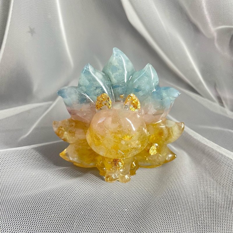 【Handmade】-Natural Energy Crystal Big Nine-tailed Fox/Crystal Ornament - Items for Display - Gemstone 