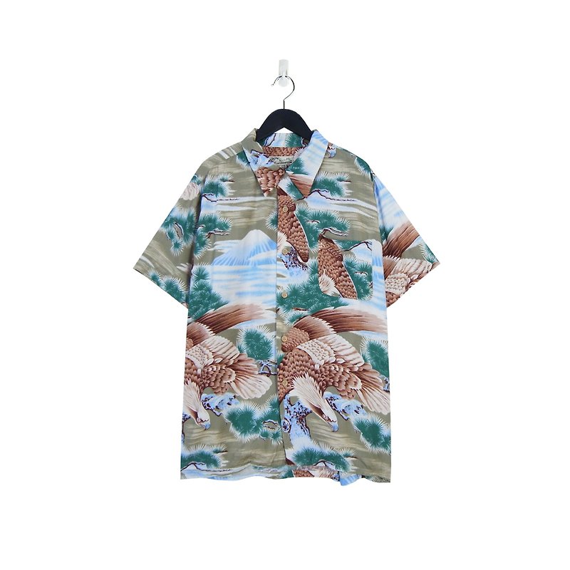 A‧PRANK :DOLLY :: VINTAGE Japanese-style Luo Hansong Eagle and Handle Shirt (T806121) - เสื้อเชิ้ตผู้ชาย - ผ้าฝ้าย/ผ้าลินิน หลากหลายสี