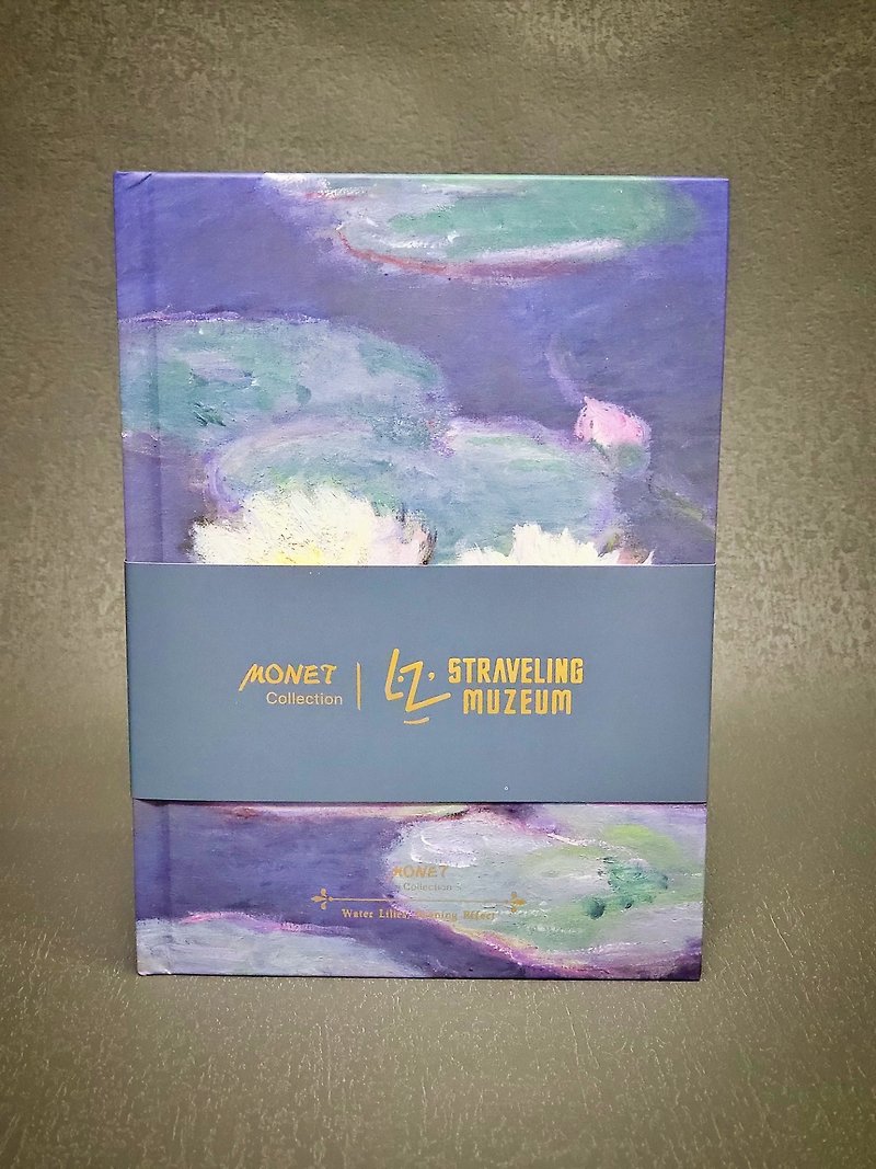 Claude Monet- Water Lilies, Evening Effect notebook/agenda - สมุดบันทึก/สมุดปฏิทิน - กระดาษ สีน้ำเงิน