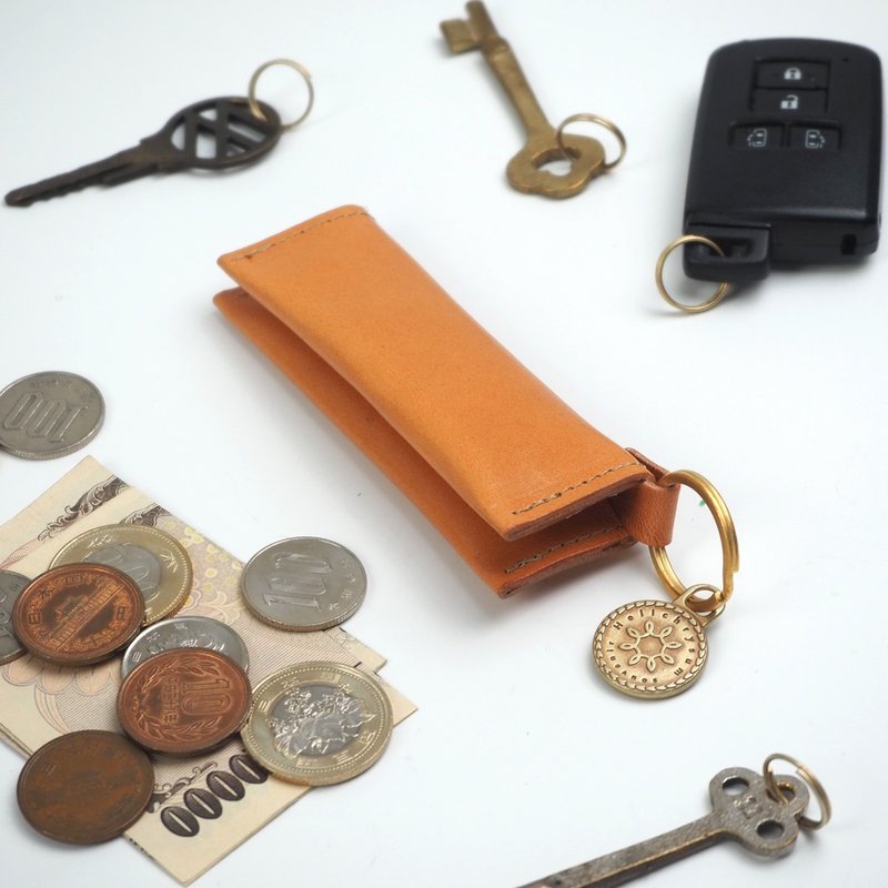 Wallet key holder / beige - Keychains - Genuine Leather Khaki