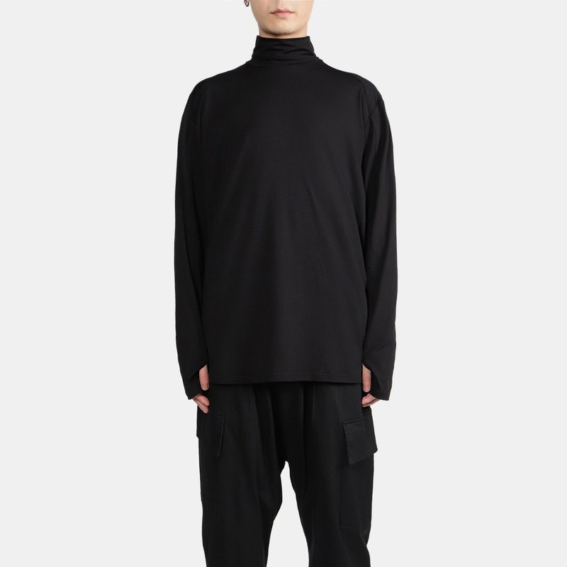 IMMENSE High Neck Tailored Sleeve T - Men's T-Shirts & Tops - Cotton & Hemp Black