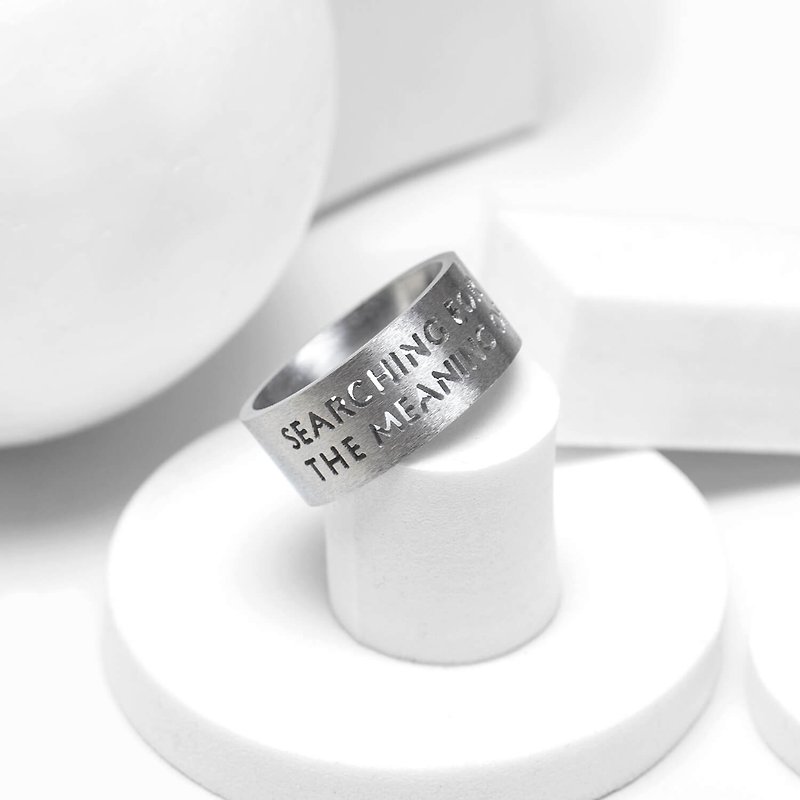 Recovery steel word ring for finding the meaning of life - Couples' Rings - Stainless Steel Silver