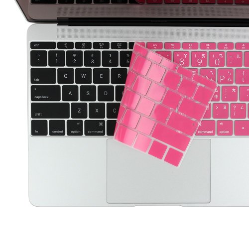 Befine BF MacBook 12 吋 專用中文鍵盤保護膜-粉底白字8809402592487