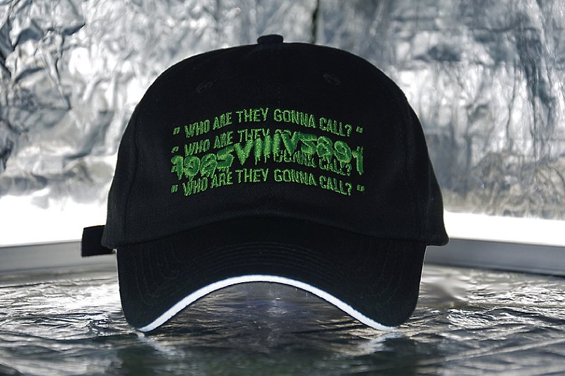 HWPD WATGC Reflective Ball Cap 標語式反光老帽-黑色 - 帽子 - 棉．麻 黑色