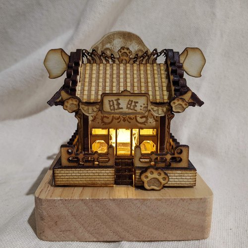 沐享工作室 中式 廟宇 手作模型 迷你建築 雕塑 展示模型 Miniature Shrine