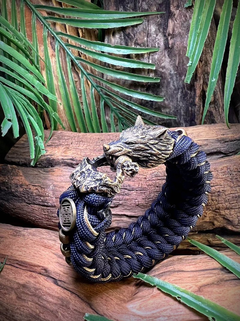 STRING MAN傘繩士-【客製化】傘繩手環Paracord 獵狼 - 手鍊/手環 - 尼龍 
